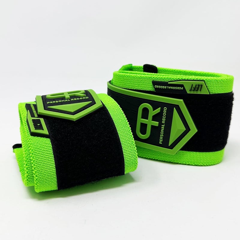 PR Personal Record Heavy Duty Premium Wrist Wraps, More Elasticity, Reinforced Stitching, Extra Wide Strap, Strong Thumb Loop, Larry Wheels Weightlifting Wraps - Image 3